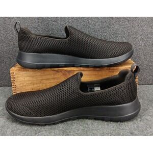 Skechers Go Walk Max Goga Mat‎ Mens Size 7.5 Black Slip-On Walking Shoes Sneaker